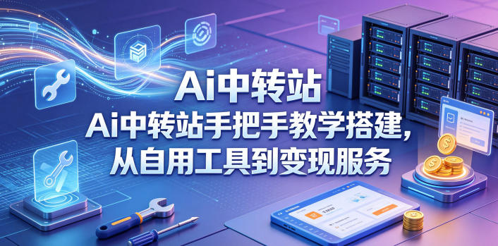 Ai中转站手把手教学搭建，从自用工具到变现服务-聚力云网创