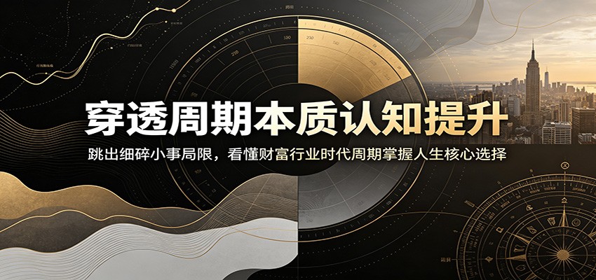 穿透周期本质认知提升：跳出细碎小事局限，看懂财富行业时代周期掌握人生核心选择-聚力云网创