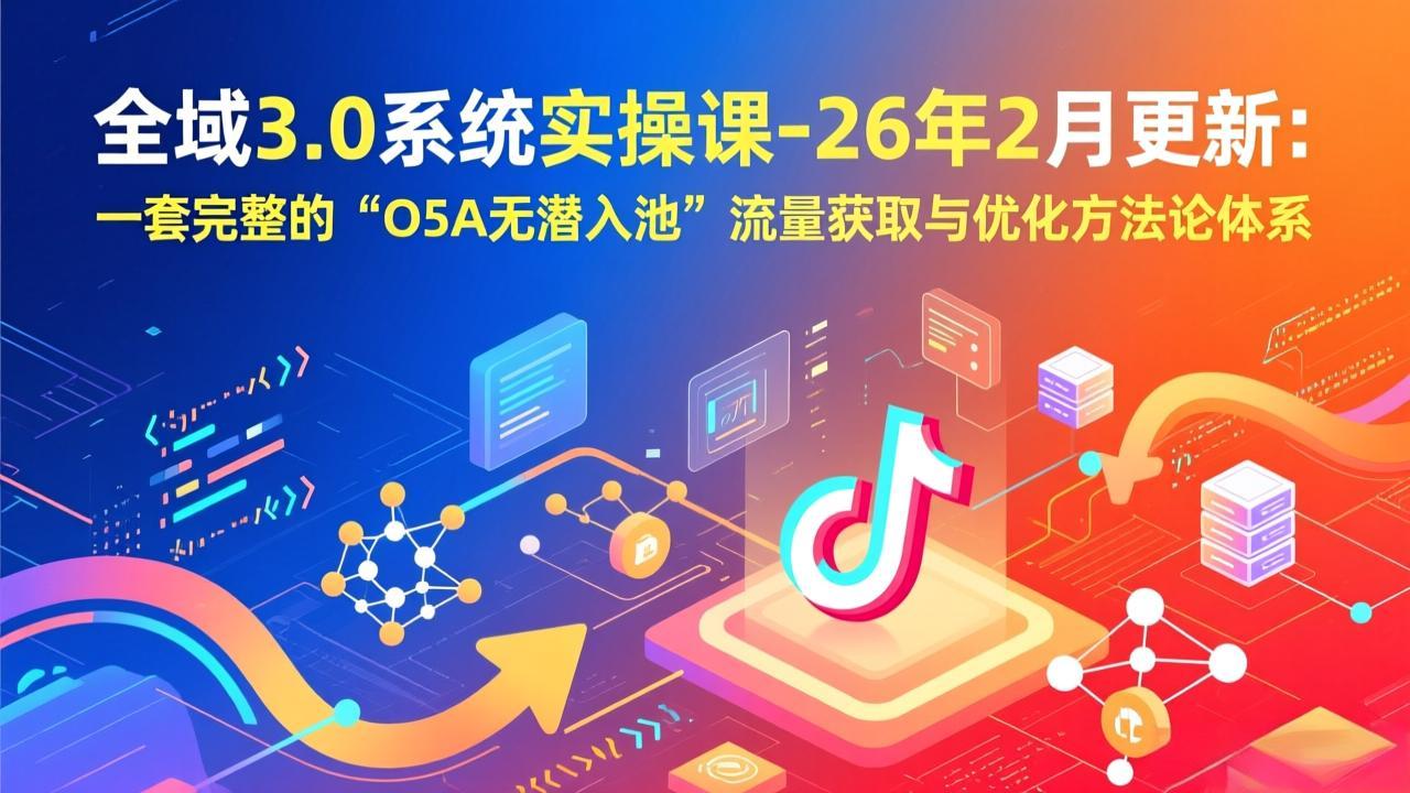 全域3.0系统实操课-26年2月更新：一套完整的“O5A无潜入池”流量获取与优化方法论体系-聚力云网创