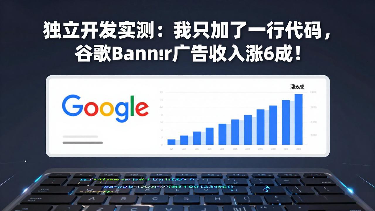 付费文章：独立开发实测：我只加了一行代码，谷歌Banner广告收入涨6成！-聚力云网创