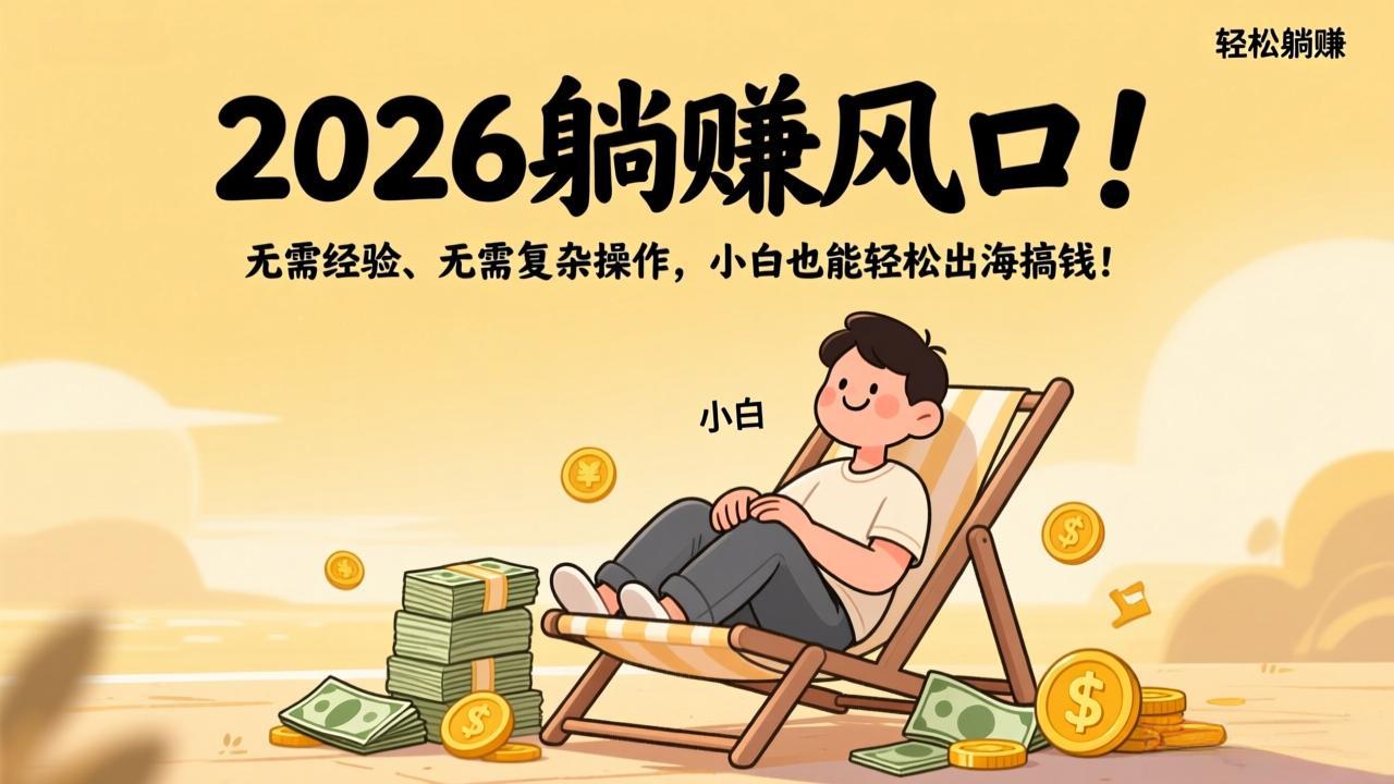 2026躺赚风口！无需经验、无需复杂操作，小白也能轻松出海搞钱！-聚力云网创