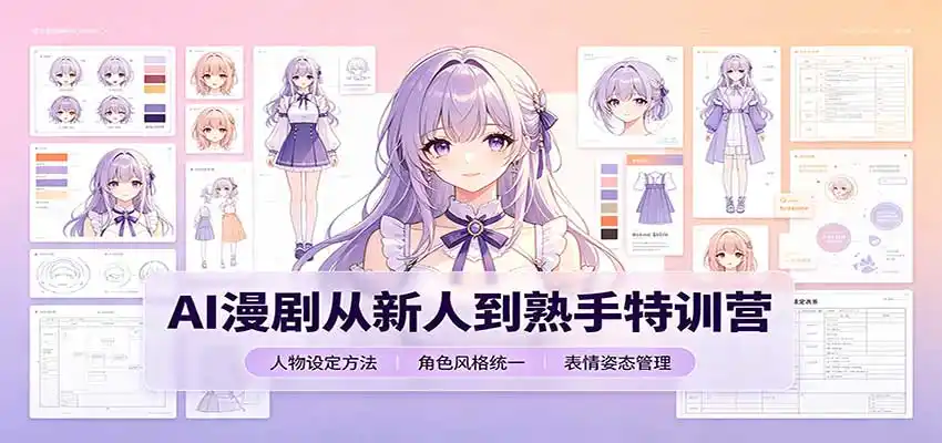 AI漫剧从新人到熟手特训营:剧本分镜创作,提示词模板,人物设定与工具资源-聚力云网创