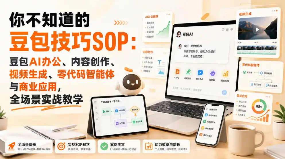 你不知道的豆包技巧SOP：豆包AI办公、内容创作、视频生成、零代码智能体与商业应用，全场景实战教学-聚力云网创