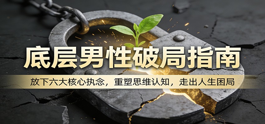 底层男性破局指南：放下六大核心执念，重塑思维认知，走出人生困局-聚力云网创