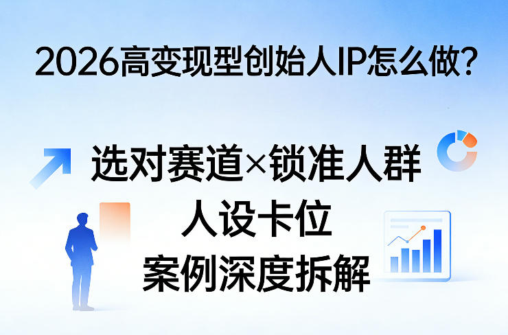2026高变现型创始人IP怎么做？选对赛道×锁准人群×人设卡位×案例深度拆解-聚力云网创