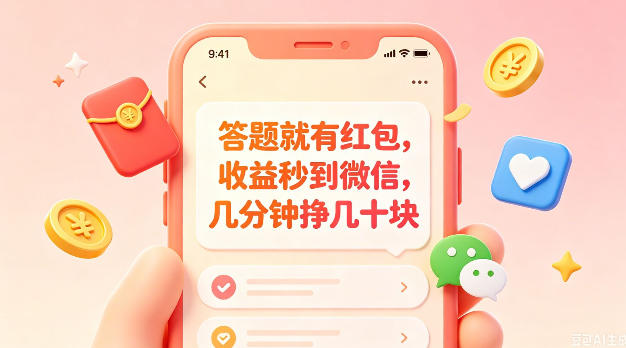 答题就有红包，收益秒到微信，几分钟挣几十块，学生党上班族宝妈都可以玩【揭秘】-聚力云网创