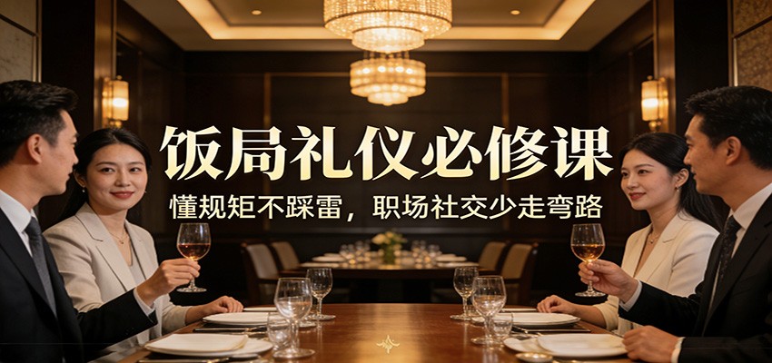 公众号收费文章：《饭局礼仪必修课：懂规矩不踩雷，职场社交少走弯路》-聚力云网创