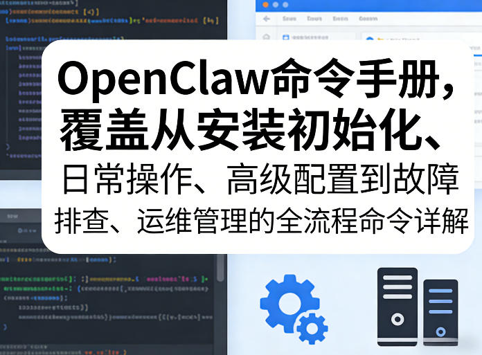 OpenClaw命令手册，覆盖从安装初始化、日常操作、高级配置到故障排查、运维管理的全流程命令详解-聚力云网创