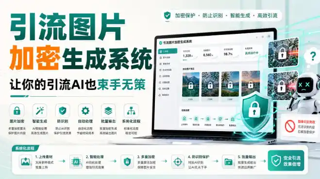引流图片加密生成系统,让你的引流AI也束手无策-聚力云网创