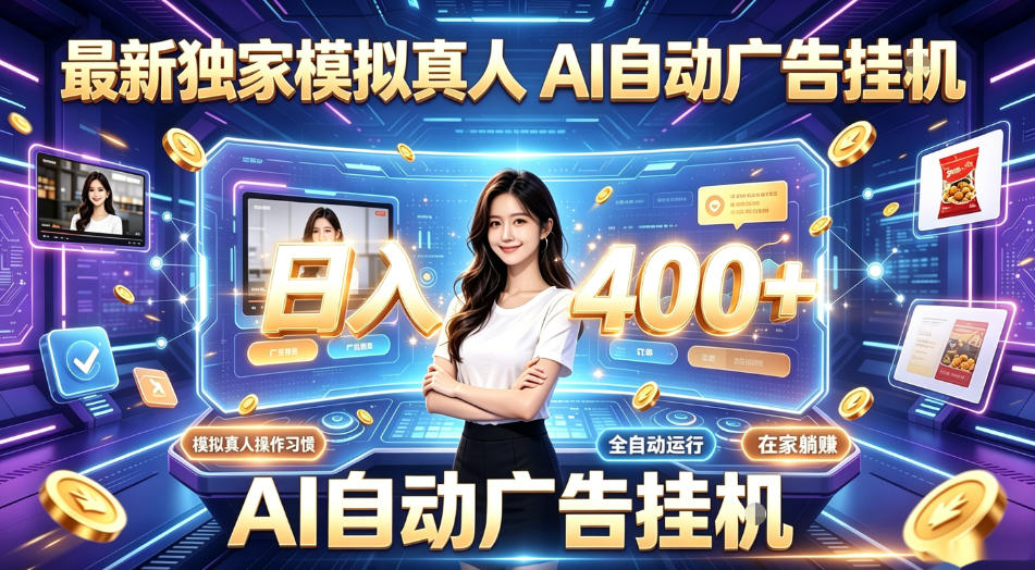 最新独家模拟真人，AI自动挂号挂G，日入400+，全程全自动运行，无需人工【揭秘】-聚力云网创