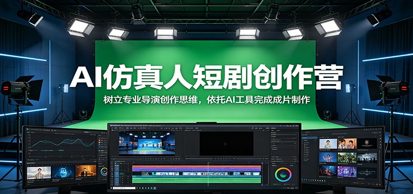 AI仿真人短剧创作营：树立专业导演创作思维，依托AI工具完成成片制作-聚力云网创