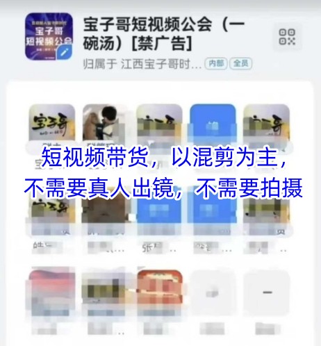 宝子哥头部团队短视频带货，以混剪为主，不需要真人出镜，不需要拍摄【更新26年3月】-聚力云网创