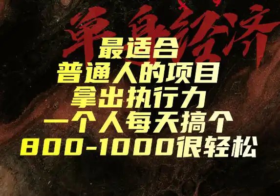 最适合普通人的项目,拿出执行力一个人每天搞个800-1k很轻松【揭秘】-聚力云网创