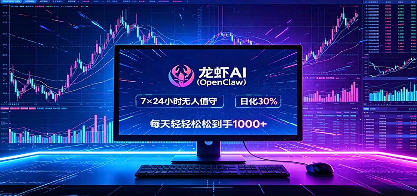 龙虾AI(OpenClaw)全自动挂机,智能操控电脑高效执行任务,每天轻松到手四位数-聚力云网创