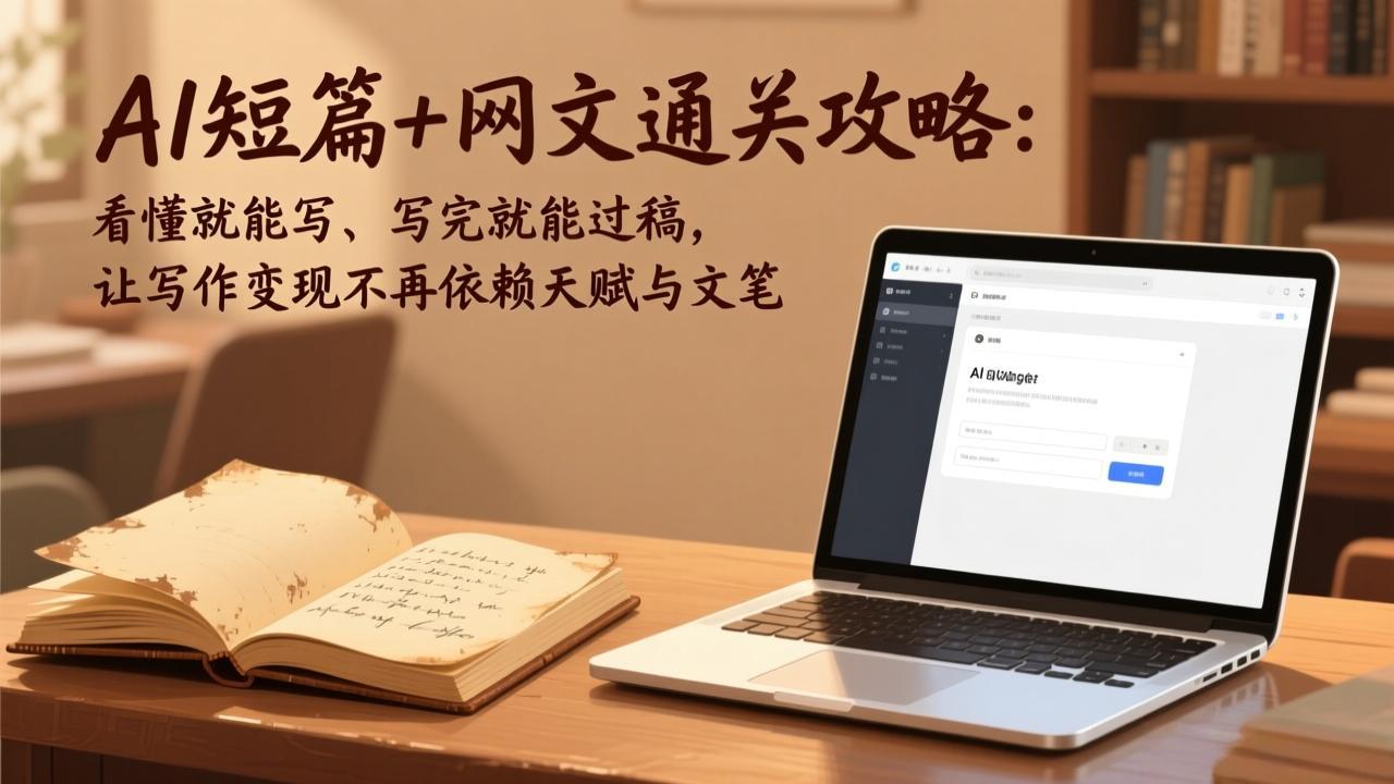 AI短篇+网文通关攻略-更新4月：看懂就能写、写完就能过稿，让写作变现不再依赖天赋与文笔-聚力云网创