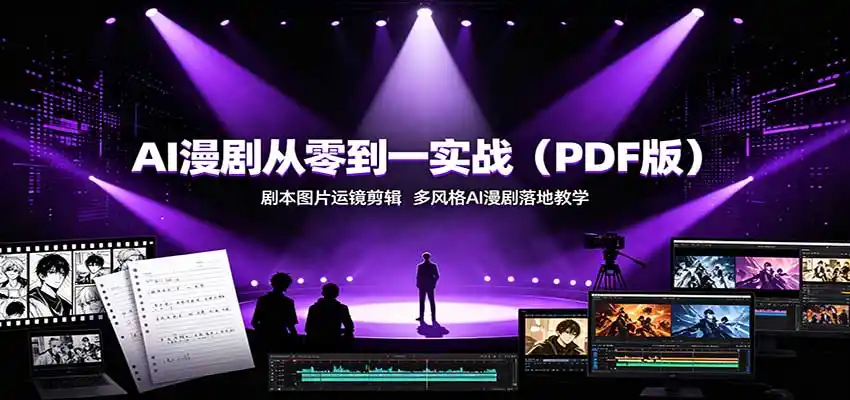 AI漫剧从零到一实战(PDF版)：剧本图片运镜剪辑，多风格AI漫剧落地教学-聚力云网创