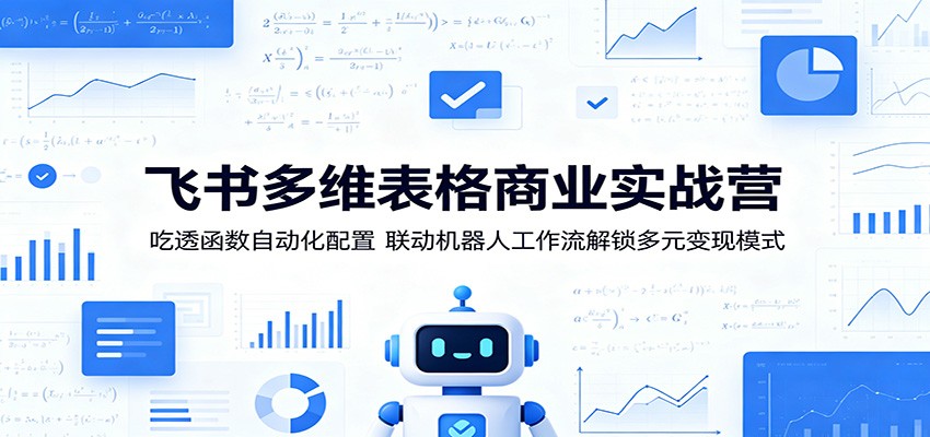 飞书多维表格商业实战营：吃透函数自动化配置，联动机器人工作流解锁多元变现模式-聚力云网创