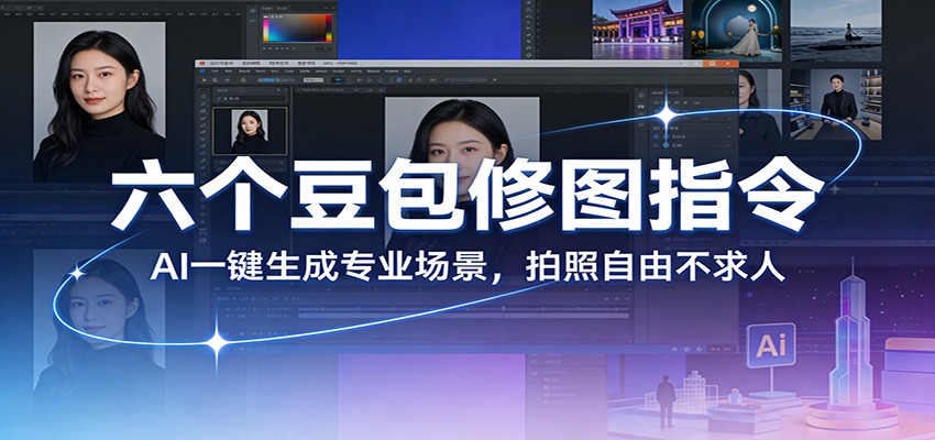 六个豆包修图指令：AI 一键生成专业场景，拍照自由不求人-聚力云网创