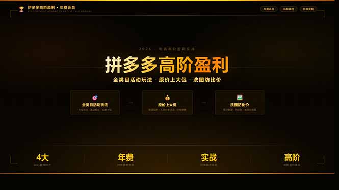 拼多多高阶盈利年费会员(更新3月31-聚力云网创