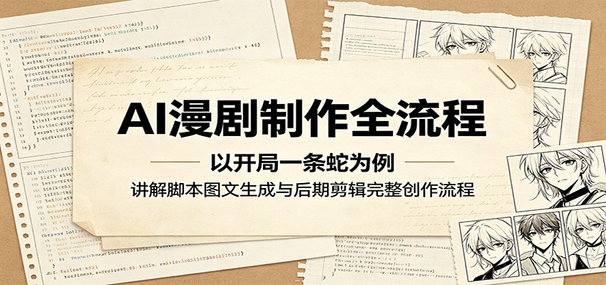 AI漫剧制作全流程：以开局一条蛇为例，讲解脚本图文生成与后期剪辑完整创作流程-聚力云网创