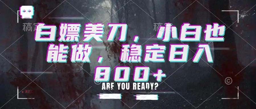 白嫖美刀，小白也能做，稳定日入800+-聚力云网创