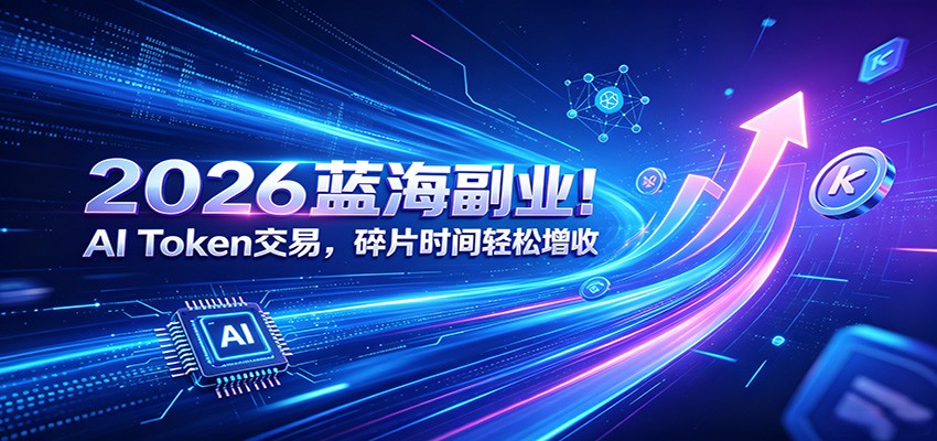 2026蓝海副业！AI Token交易，碎片时间轻松增收-聚力云网创