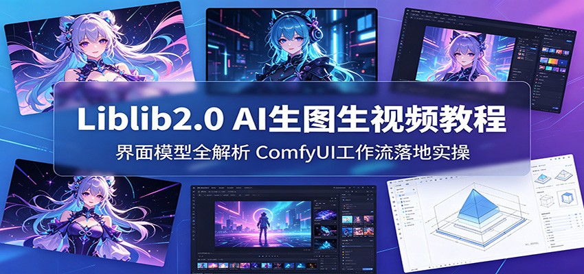 Liblib2.0 AI生图生视频教程：界面模型全解析，ComfyUI工作流落地实操-聚力云网创