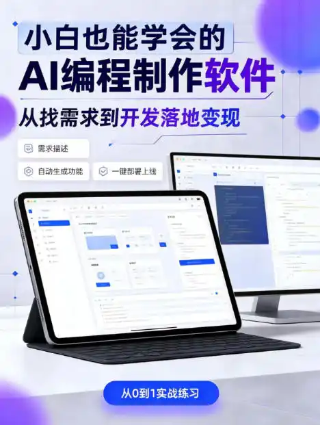 手把手教会你ai编程制作软件到变现全路径，零基础小白轻松上手，从找需求到开发落地变现【揭秘】-聚力云网创