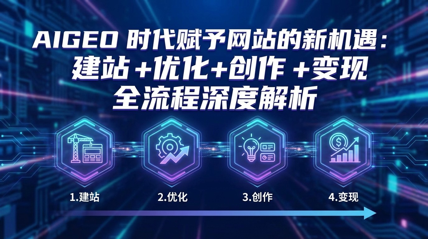 AIGEO+时代赋予网站的新机遇：建站+优化+创作+变现+全流程深度解析-聚力云网创
