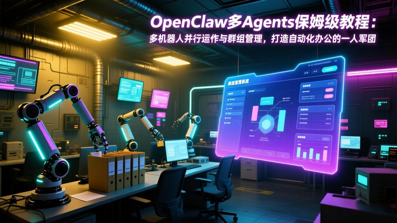 OpenClaw多Agents保姆级教程：多机器人并行运作与群组管理，打造自动化办公的一人军团-聚力云网创