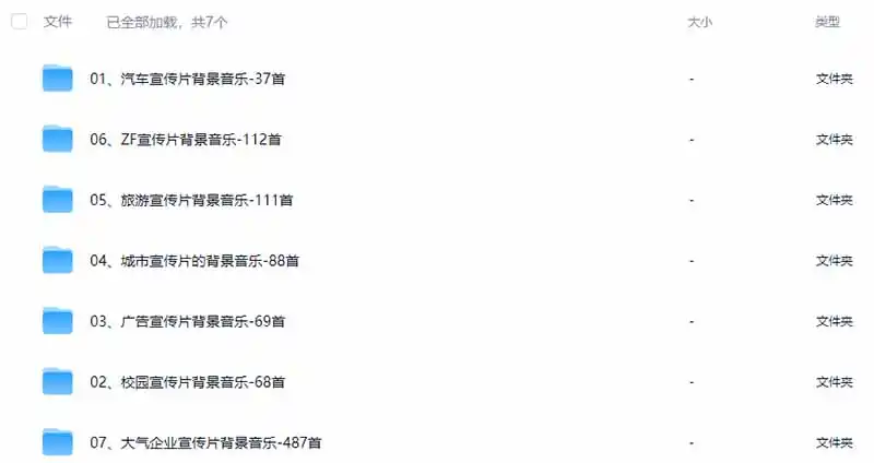 图片[3]-某宝付费购买，常用6G音效合集！970+首宣传片背景音乐，无版权可商用大气素材，分类清晰，高质量内容-聚力云网创