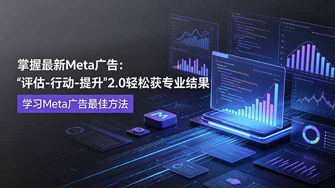 掌握最新的Meta广告,通过“评估-行动-提升”2.0版本轻松获得专业级结果。学习目前学习Meta广告的最佳方法-聚力云网创