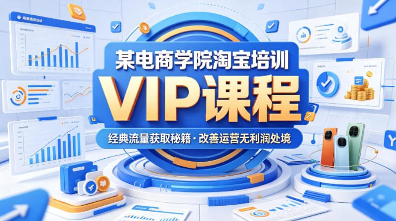 某电商学院淘宝培训VIP课程，各种经典有用的流量获取秘籍，改善运营产品没利润的处境(2026年6月)-聚力云网创
