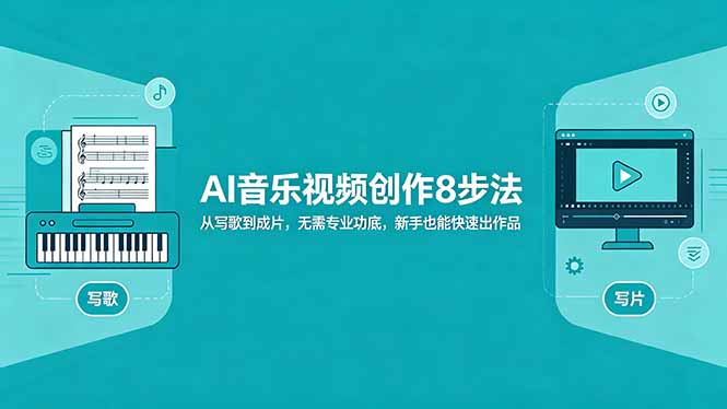 AI音乐视频创作8步法:从写歌到成片,无需专业功底,新手也能快速出作品-聚力云网创