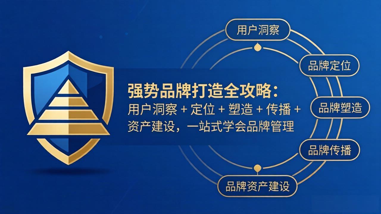 强势品牌打造全攻略:用户洞察 + 定位 + 塑造 + 传播 + 资产建设,一站式学会品牌管理-聚力云网创