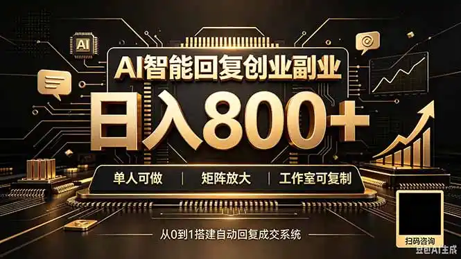 全自动AI挂机创业｜个人副业→工作室全链路扶持-聚力云网创
