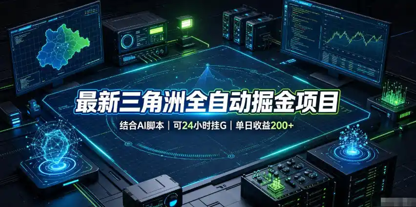 最新三角洲全自动掘金项目，结合AI脚本，可24小时挂G，单日收益200+【揭秘】-聚力云网创