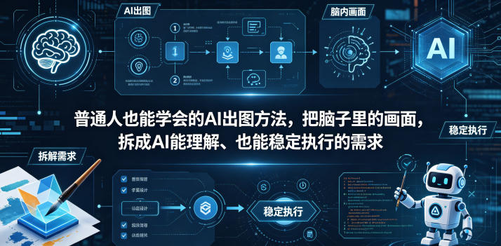 普通⼈也能学会的AI出图⽅法,把脑子里的画面,拆成AI能理解、也能稳定执行的需求【文档】-聚力云网创