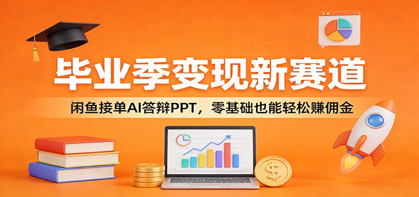 毕业季变现新赛道:闲鱼接单AI答辩PPT,零基础也能轻松赚佣金-聚力云网创