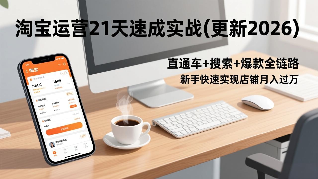 淘宝运营21天速成实战(更新2026-聚力云网创