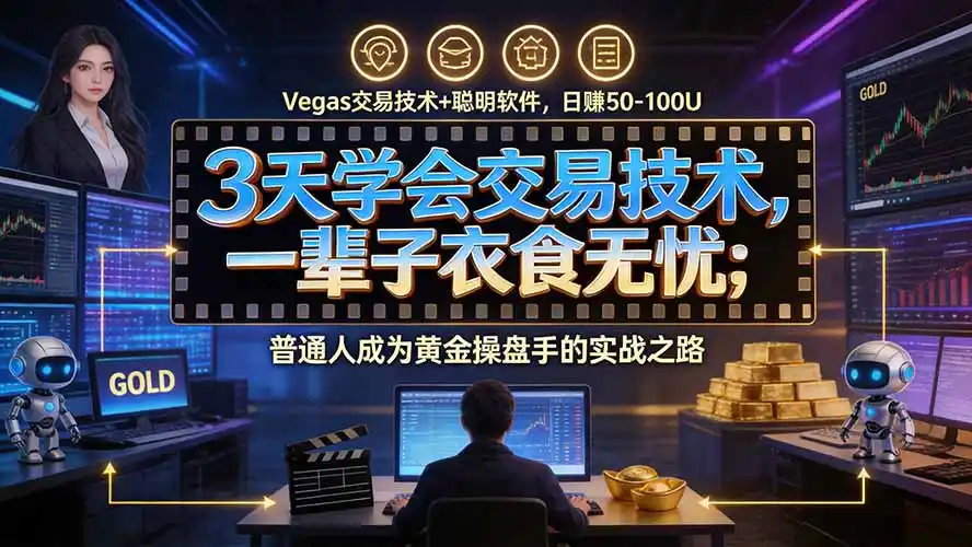 3天学会做交易,普通人快速成为操盘手” Vegas交易系统+聪明软件 , 日赚50-1000U, 长期稳定,小白轻松上手-聚力云网创