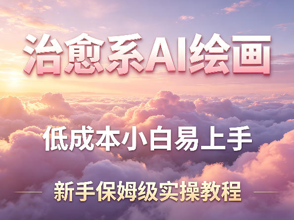治愈系AI绘画提示词项目，低成本小白易上手，每天10分钟，新手保姆级实操教程-聚力云网创