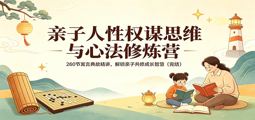 亲子人性权谋思维与心法修炼营：260节寓言典故精讲，解锁亲子共修成长智慧(完结)-聚力云网创
