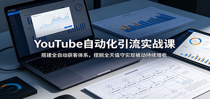 YouTube自动化引流实战课:搭建全自动获客体系,摆脱全天值守实现被动持续增收-聚力云网创