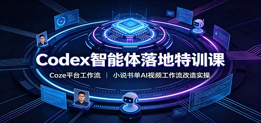 Codex智能体落地特训课：Coze平台工作流，小说书单AI视频工作流改造实操-聚力云网创