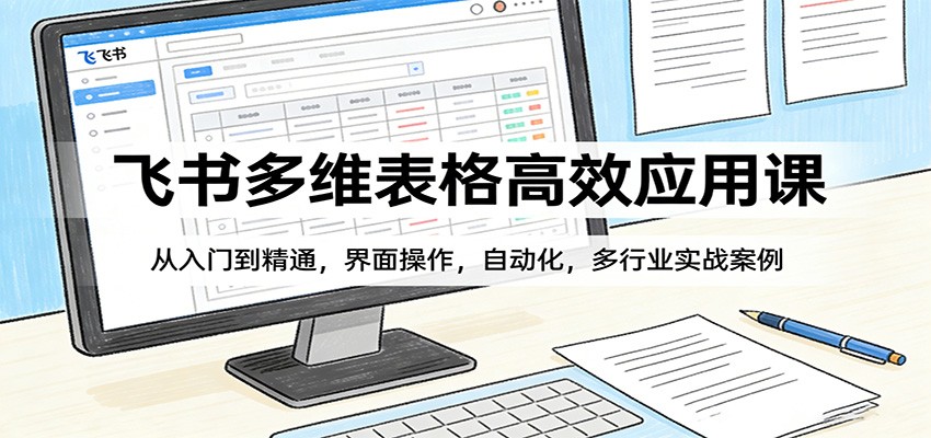 飞书多维表格高效应用课：从入门到精通，界面操作，自动化，多行业实战案例-聚力云网创