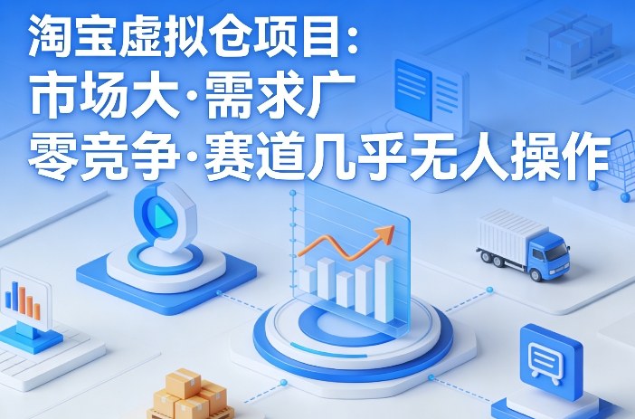 淘宝虚拟仓项目，市场大，需求广，零竞争，赛道几乎没人操作(更新0410)-聚力云网创