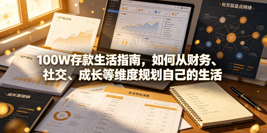 付费文章：100W存款生活指南，如何从财务、社交、成长等维度规划自己的生活-聚力云网创
