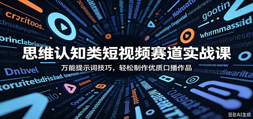 思维认知类短视频赛道实战课:万能提示词技巧,轻松制作优质口播作品-聚力云网创