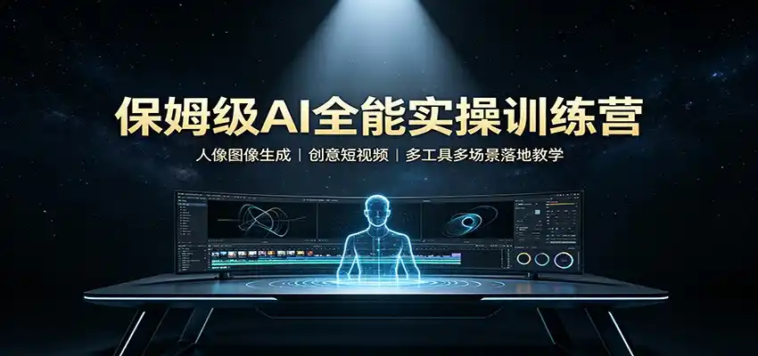 保姆级AI全能实操训练营:人像图像生成,创意短视频,多工具多场景落地教学-聚力云网创